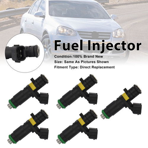 5Pcs Fuel Injector For Volkswagen Bora 2.5 2006 Jetta 2005-2006 07K906031B