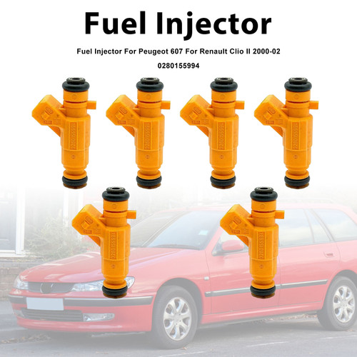 6Pcs Fuel Injector For Peugeot 607 For Renault Clio II 2000-02 0280155994