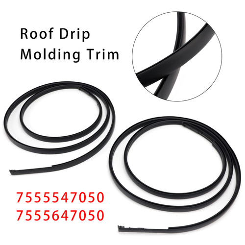 2PCS Left+Right Roof Drip Molding Trim For Toyota Prius V 2012-2018