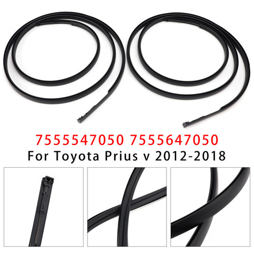 2PCS Left+Right Roof Drip Molding Trim For Toyota Prius V 2012-2018