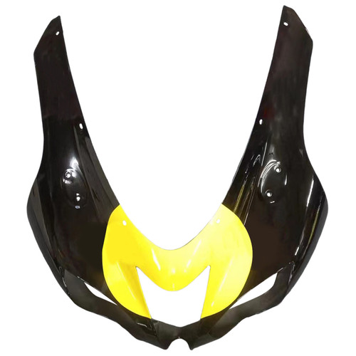 2007-2008 Kawasaki ZX6R ZX636 Amotopart Fairings Black Yellow
