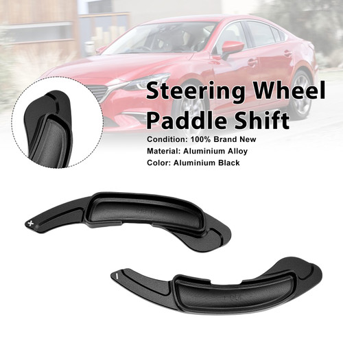 Steering Wheel Paddle Shifter For Mazda 6 Atenza 2009-15 Aluminium Black