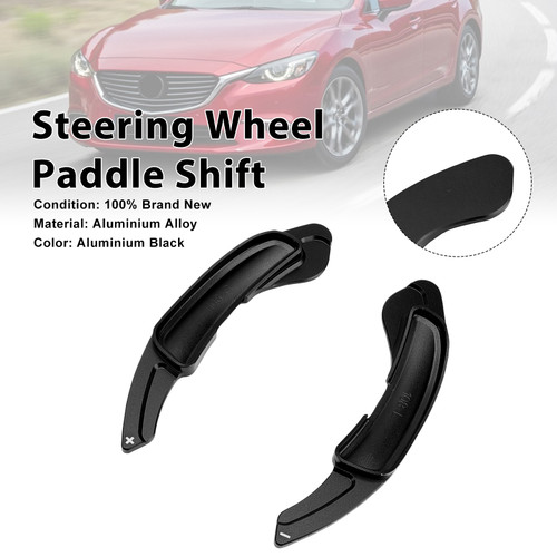 Steering Wheel Paddle Shifter For Mazda 6 Atenza 2009-15 Aluminium Black