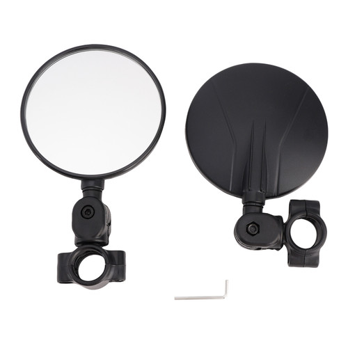 Black Adjustable Handlebar Mirror Folding Mirrors For 22-24 mm Enduro Handle bar