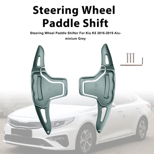 Steering Wheel Paddle Shifter For Kia K5 2016-2019 Aluminium Grey