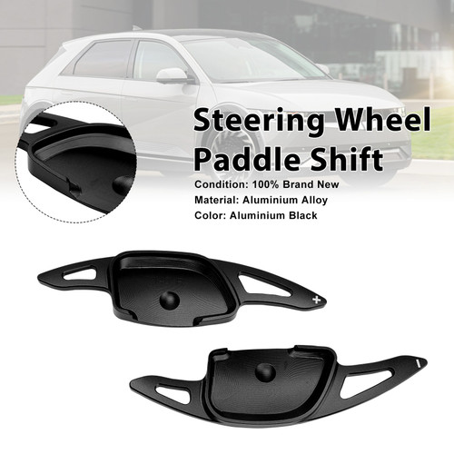 Steering Wheel Paddle Shifter For Hyundai Ioniq 5 2021-23 Aluminium Black