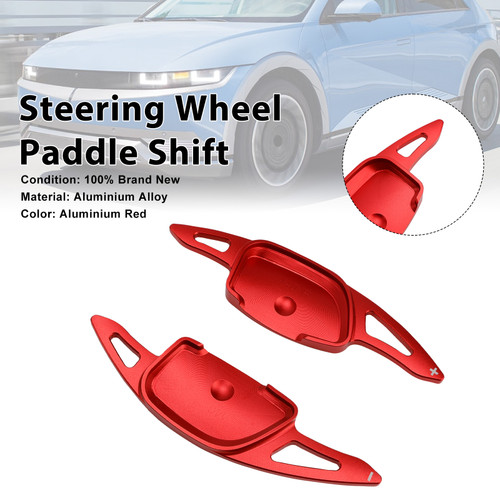 Steering Wheel Paddle Shifter For Hyundai Ioniq 5 2021-23 Aluminium Red