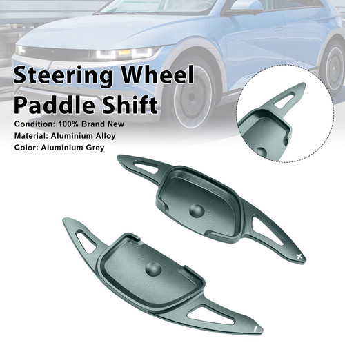 Steering Wheel Paddle Shifter For Hyundai Ioniq 5 2021-23 Aluminium Grey