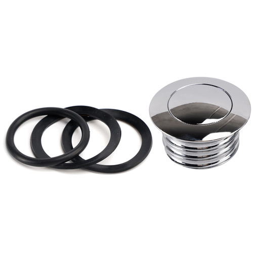 Chrome Pop-Up Gas Cap Vented For Softail Dyna Road King Sportster XL 1982-2019