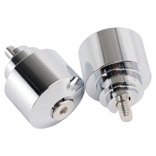 Silver Handlebar End Weight Balancer Pair For Honda CBR CB VFR CTX GL NX VT XL