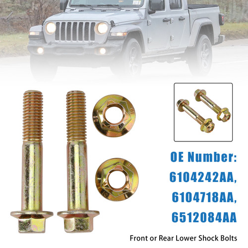 Front or Rear Lower Shock Bolts For Jeep Wrangler JK JKU JL JLU Gladiator JT