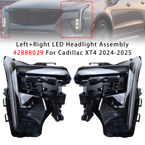 Left+Right LED Headlight Assembly 42888029 For Cadillac XT4 2024-2025