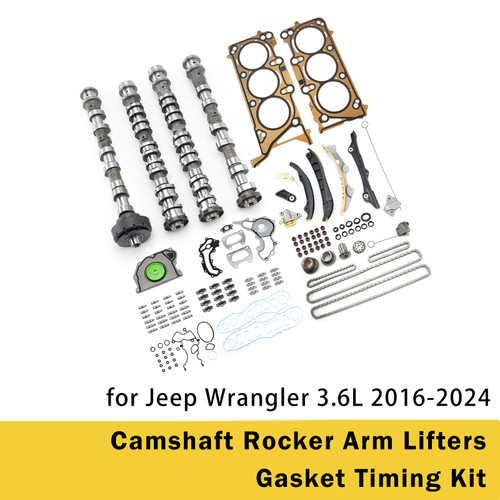 Camshaft Rocker Arm Lifters Gasket Timing Kit for Jeep Wrangler 3.6L 2016-2024