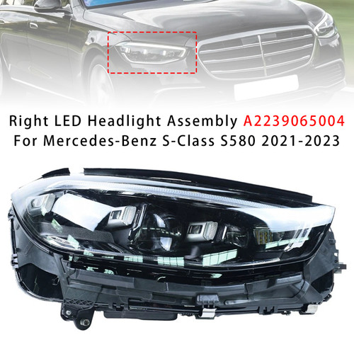 Right LED Headlight Assembly A2239065004 For Mercedes-Benz S-Class S580 21-2023