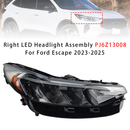 Right LED Headlight Assembly PJ6Z13008C For Ford Escape 2023-2025