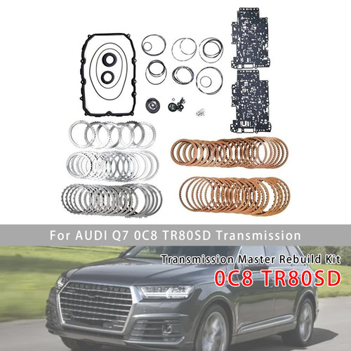 0C8 TR80SD Transmission Master Rebuild Kit Overhaul For AUDI Q7 3.0L 4.2L 09-14