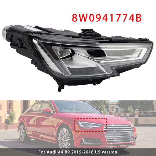 LED Right Headlight 8W0941774B For Audi A4 B9 2015-2018