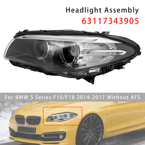 Front Left HID Xenon Headlight W/o AFS For BMW 5Series 528i 535i 2014-2017