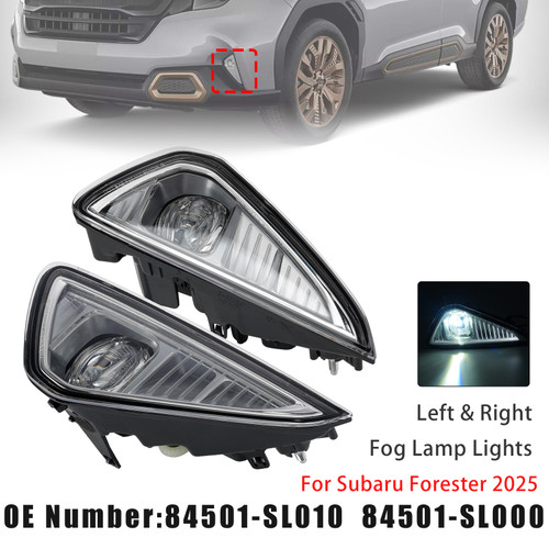 Left & Right Fog Lamp Light 84501-SL010 84501-SL000 For Subaru Forester 2025