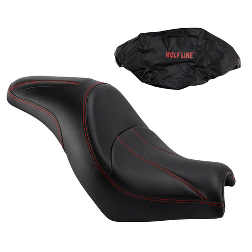 Front Raider Seat Driver Cushion Pu Fit Red For Kawasaki Vulcan S En650 15-25