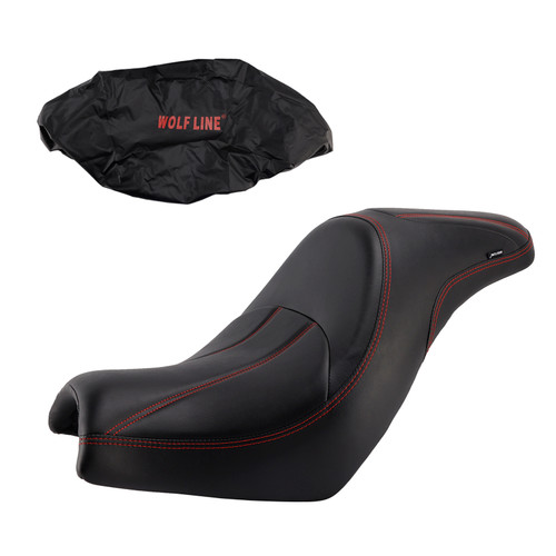 Front Raider Seat Driver Cushion Pu Fit Red For Kawasaki Vulcan S En650 15-25