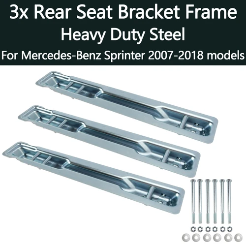 3x Rear Seat Bracket Frame Heavy Duty Steel For Benz Sprinter 2007-2018