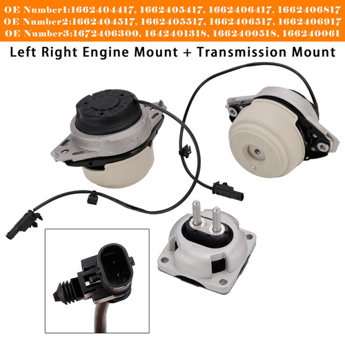 3x Left & Right Transmission + Engine Mounts For Benz W166 GL350 ML350