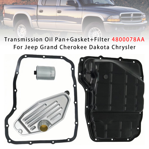 Transmission Oil Pan+Gasket+Filter 4800078AA For Jeep Grand Cherokee Dakota