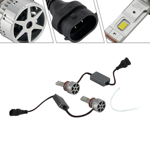 LED Headlight Bulb Kit High Low Beam Lamp H8 H9 H11 12V 75W 6500K For HELLA