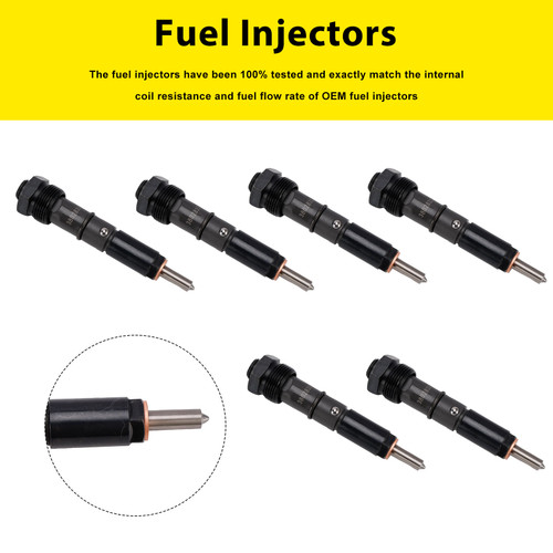 6PC 3865968 Fuel Injectors 3802833 For Cummins Marine Injector 6BTA 5.9L