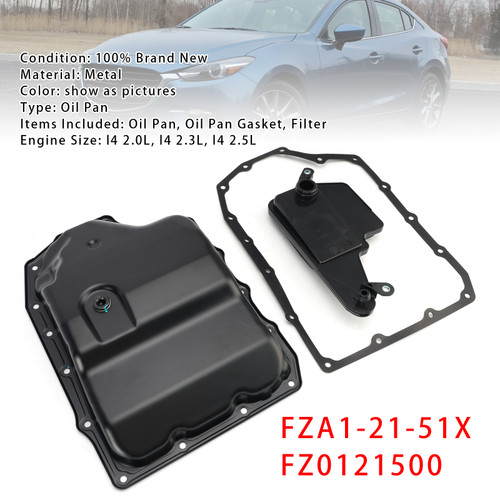 Transmission Oil Pan W/Gasket＆Filter Kit For Mazda 3 2.0L 2.5L 2012-2018