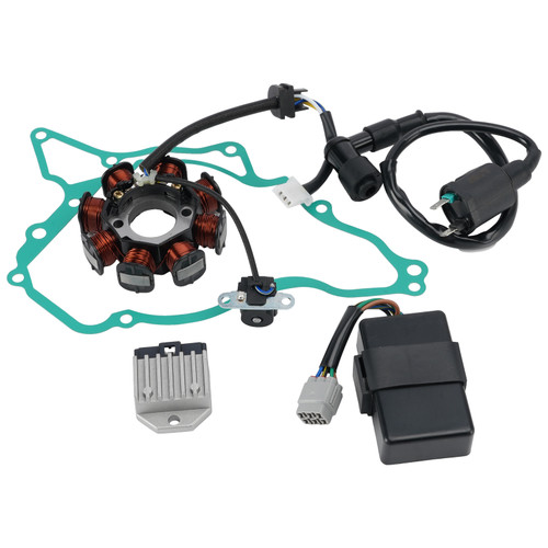 Stator Regulator CDI Box Ignition Coil Gasket Set For Kawasaki KLX110 2003-2009