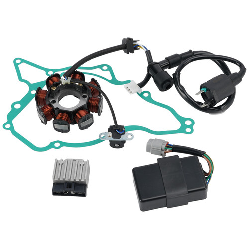 Stator Regulator CDI Box Ignition Coil Gasket Set For Kawasaki KLX110 2003-2009