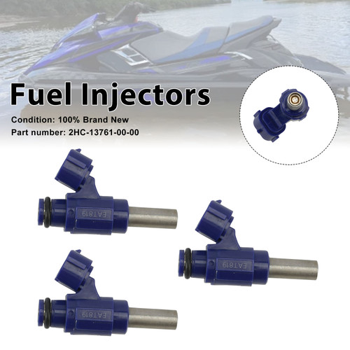 3PC Fuel Injectors 2HC-13761-00-00 For Yamaha WaveRunner 2018-2023 VX EX