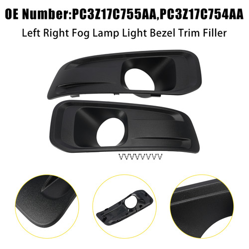 Left Right Fog Lamp Light Bezel Trim Filler For Ford F250/350/450/550 2023-2025