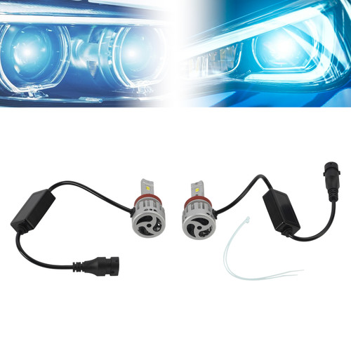 LED Headlight Bulb Kit High Low Beam H8 H9 H11 12V 55W 6500K 4000LM For HELLA