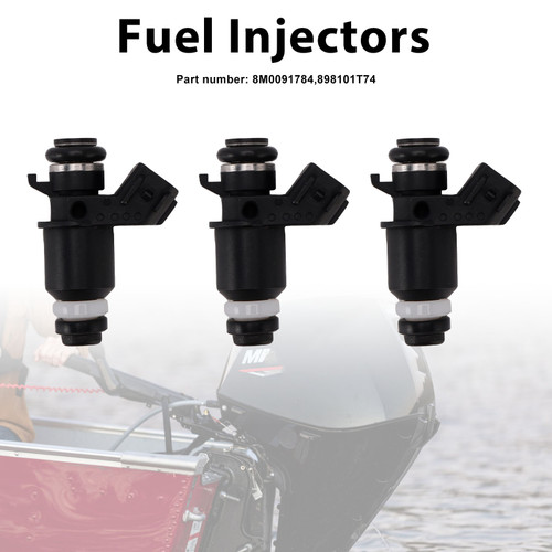 3PC 8M0091784 Fuel Injectors 898101T74 For Mercury Mariner Outboard 25HP 30HP