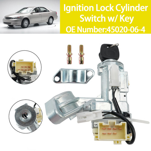 Ignition Lock Cylinder Switch w/ Key 45020-06-4 for Toyota Camry 2002-2006