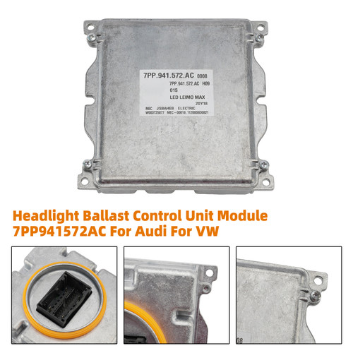 Headlight Ballast Control Unit Module 7PP941572AC For Audi For VW