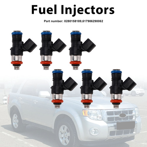 6PC 617906290062 Fuel Injectors 0280158189 For Mercury Mariner Ford 3.0L