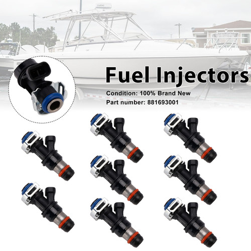 8PC 881693001 Fuel Injectors For MERCRUISER 8.1L 496 CID V8 GM Engines