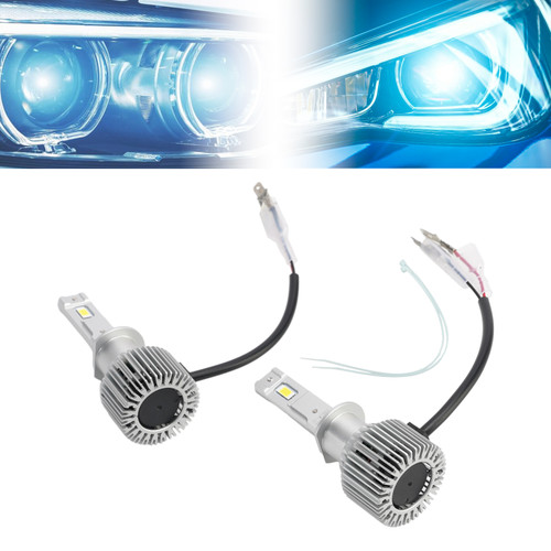 LED Headlight Bulb Kit High Low Beam Lamp H1 12V 35W 6500K 2500LM For HELLA