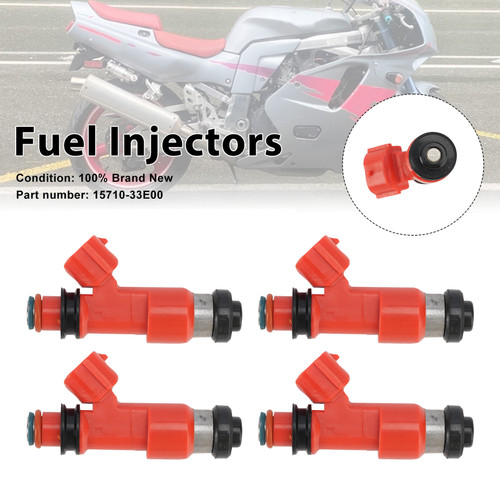 4PC Fuel Injectors 15710-33E00 For Suzuki GSXR750 GSX-R750 1998-1999