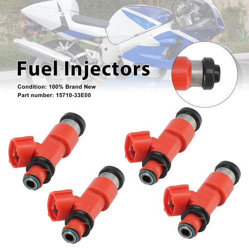 4PC Fuel Injectors 15710-33E00 For Suzuki GSXR750 GSX-R750 1998-1999