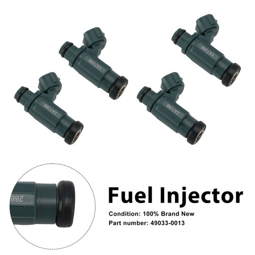 4PC Fuel Injectors 49033-0013 For Kawasaki Ninja ZX600 ZX6R Z750 2007-2012