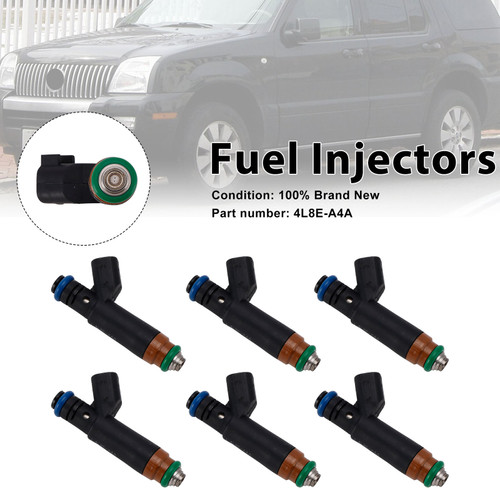 6PC 4L8E-A4A Fuel Injectors For Mercury Mariner Ford Taurus Explorer