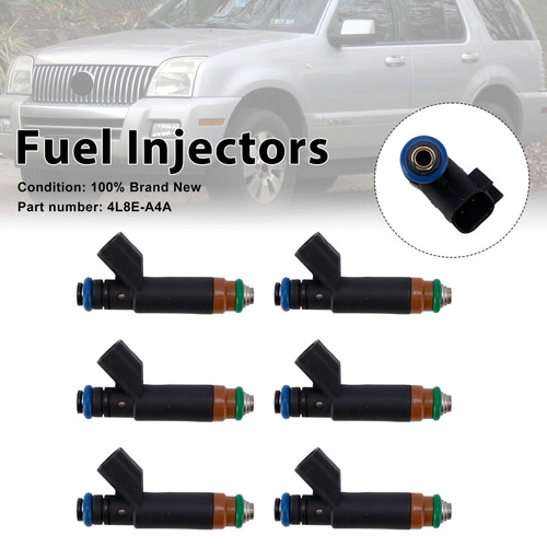6PC 4L8E-A4A Fuel Injectors For Mercury Mariner Ford Taurus Explorer