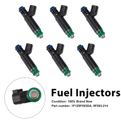 6PC 1F1Z9F593DA Fuel Injectors 9F593-214 For Mercury Monterey Ford Freestar