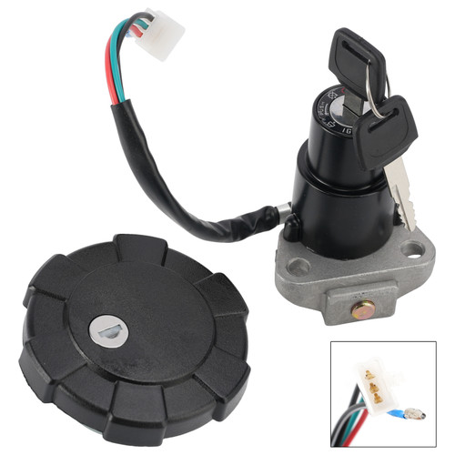 Ignition Key Switch Fuel Cap Lock Set For Yamaha DT200R XT250 XT350 1988-2001