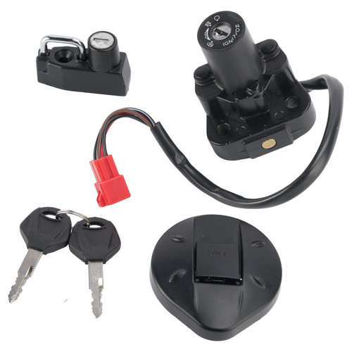 4-Wire Ignition Switch Fuel Cap Helmet Lock Set For Yamaha XT 250 X Serow 05-17